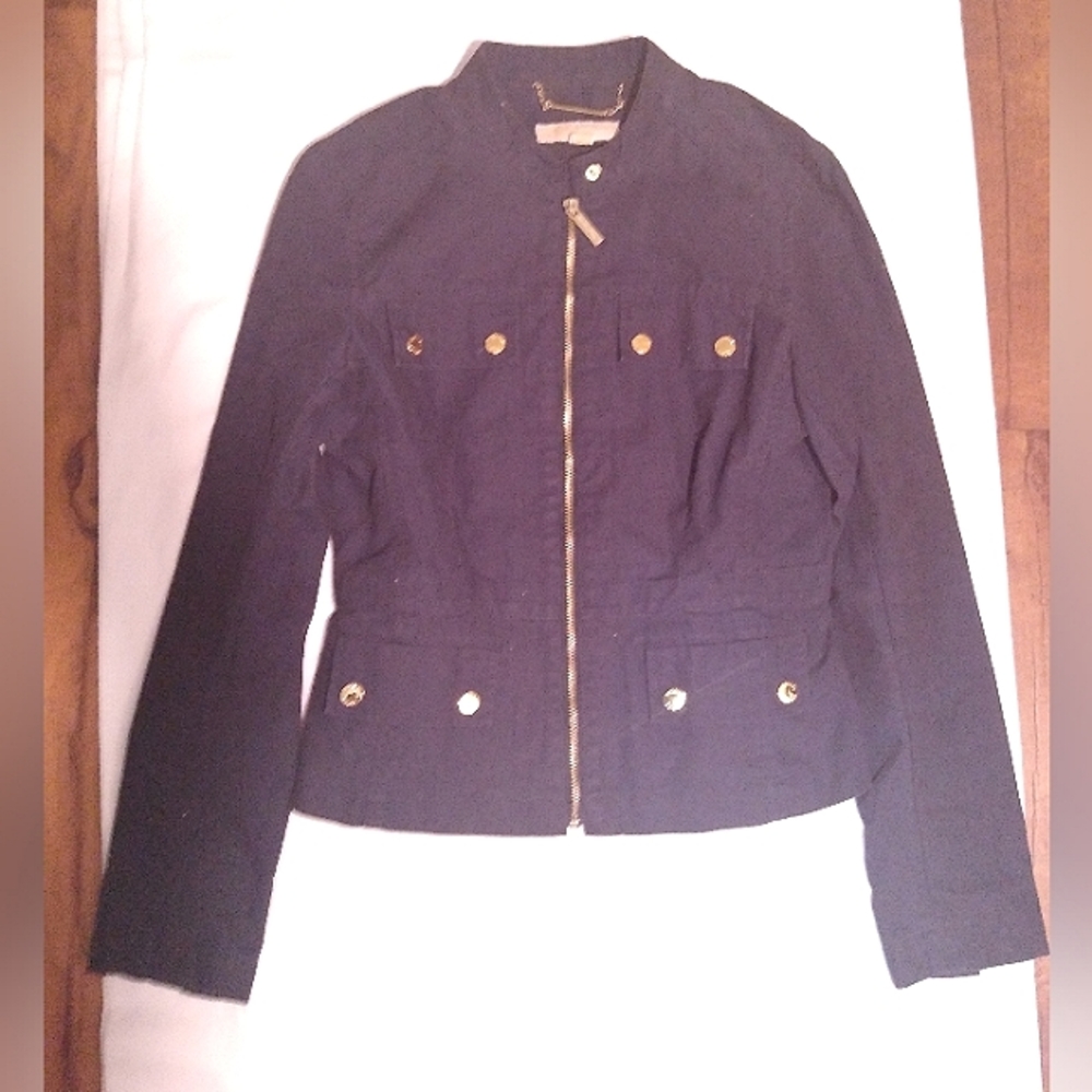 Michael Kors Full Zip Long Sleeve Denim  Jacket Size 2